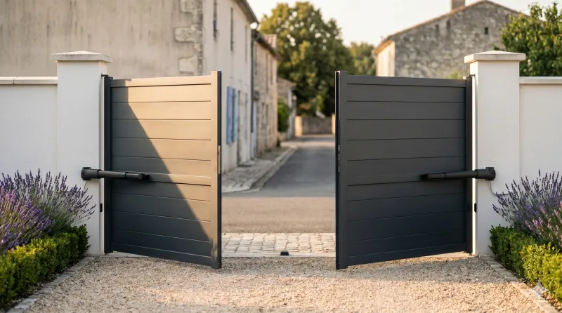 Motorisation portail battant à bras ou vérin